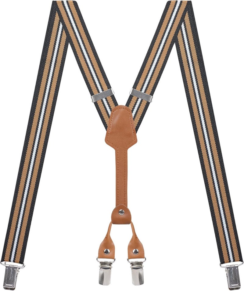 Action Ward Store Women's Suspenders - 1" Width - Y Back 4 Clip Skinny Ladies Suspenders - Image 1